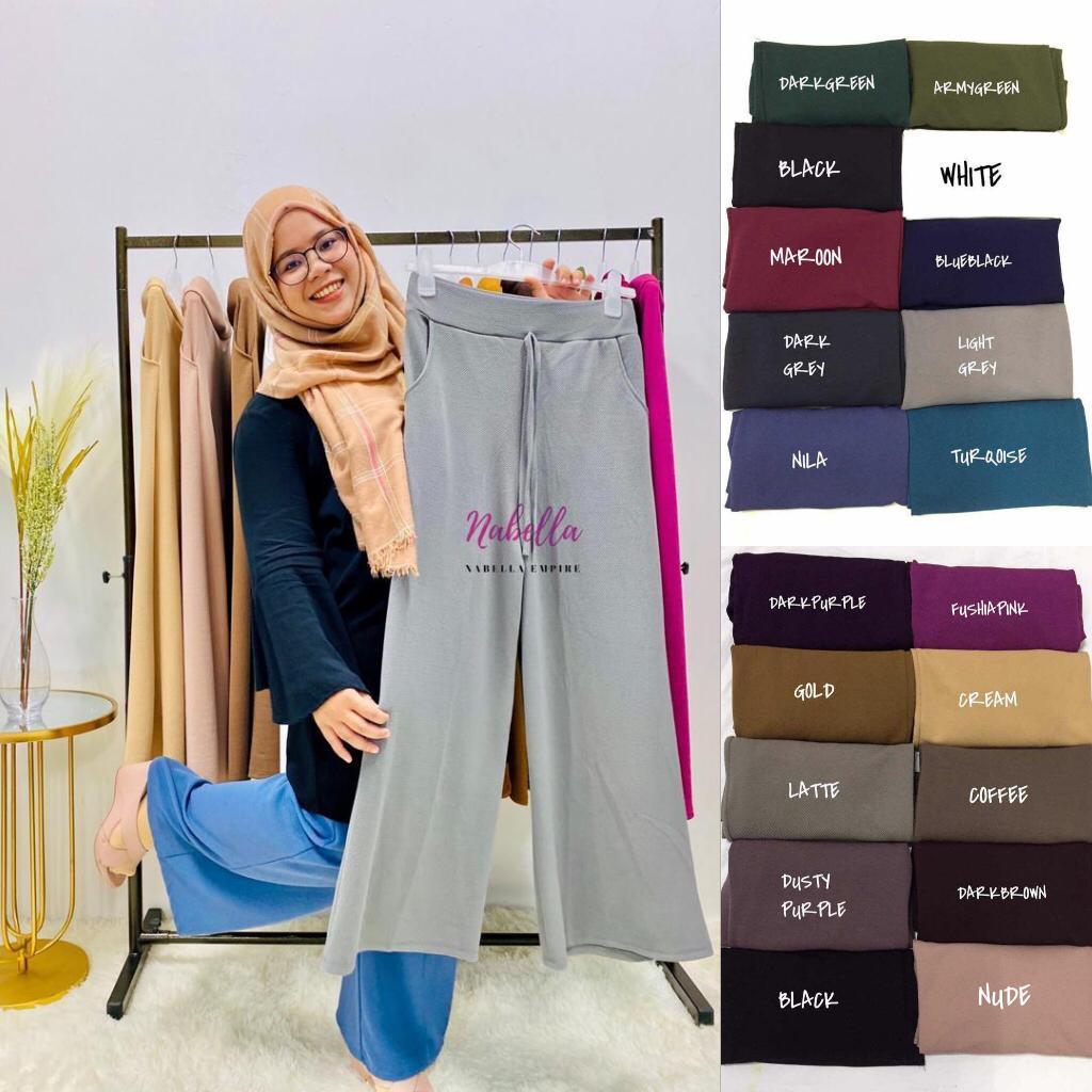 Pallazo muslimah PLUS SIZE SEHINGGA 100KG [READYSTOK] Muslimah pant ...