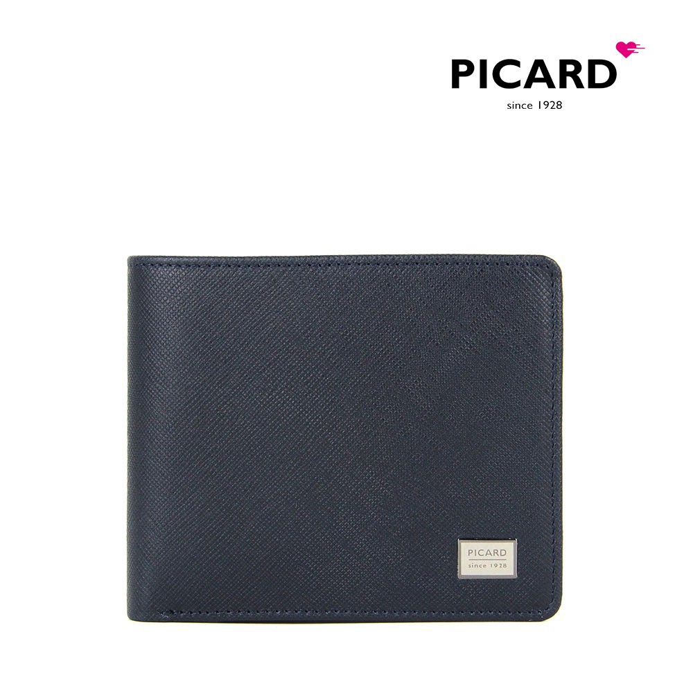 Picard Saffiano Men's Leather Bifold Wallet (Navy) | Shopee Singapore