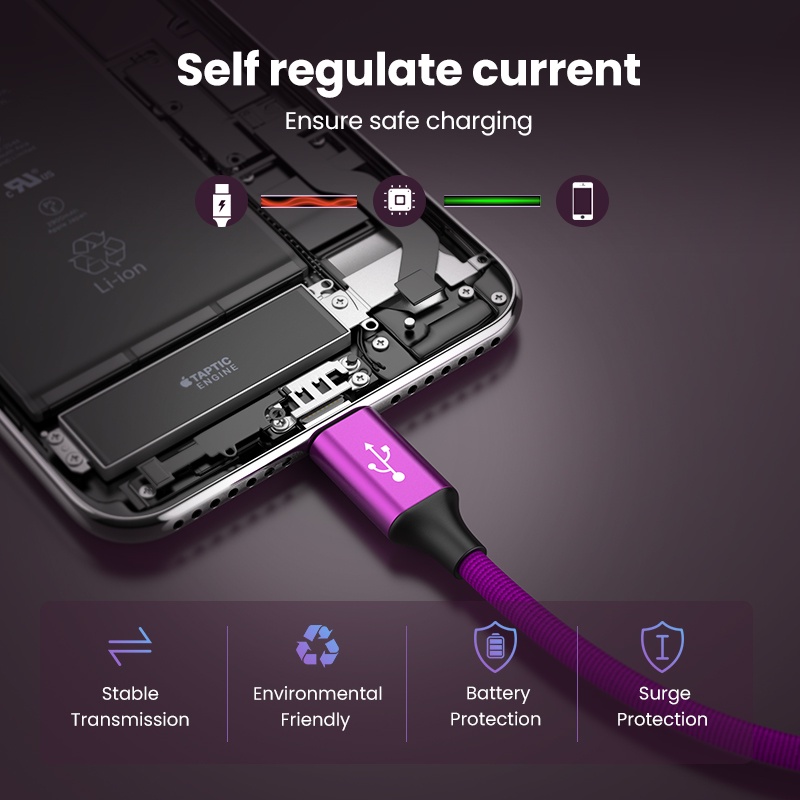 6A Super Fast 3 In 1 Pd Type C Micro Fast Charging Cord Zinc Alloy Liquid Silicone Cable