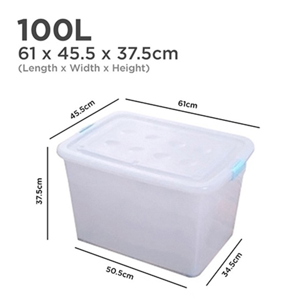 (JIJI SG) TRANSPARENT Storage Container - Stacking Storage Box 40L 65L ...