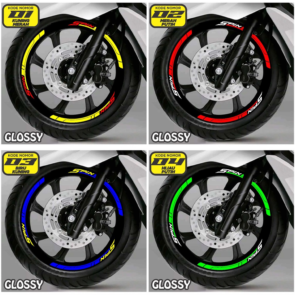 SUZUKI Rim List Sticker Spin 125SUZUKI 14 inch Rim Variation AR-01 ...