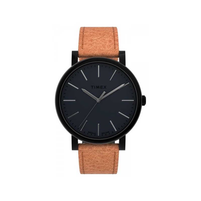 Leather Studded Timex Watch