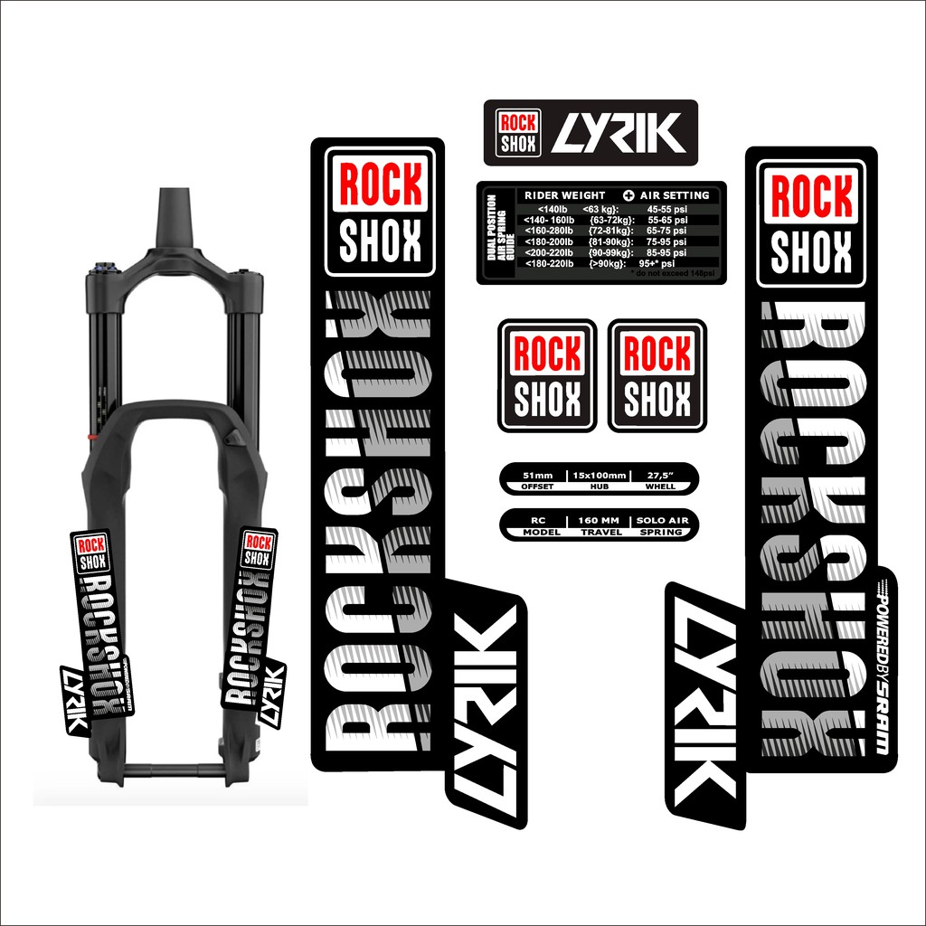 Rockshox lyrik fork deals decals