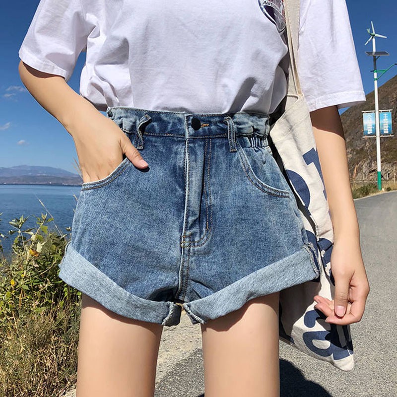 Elastic shorts for women sale