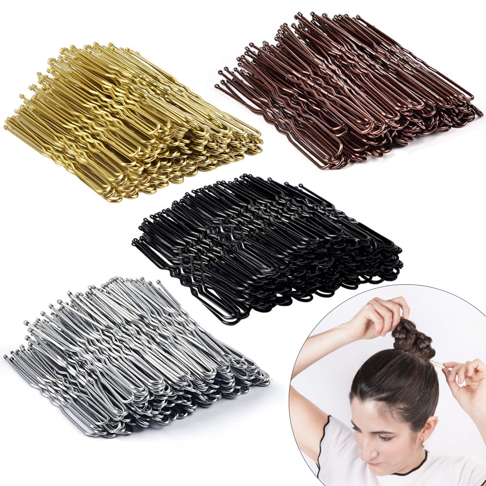 36 Stück Lange Locken-Haarnadeln In Braun – Je 6,5 Cm – Mit Perlen Und Strass, Perfekt Für Hochzeiten, Partys & Stylische Frisuren