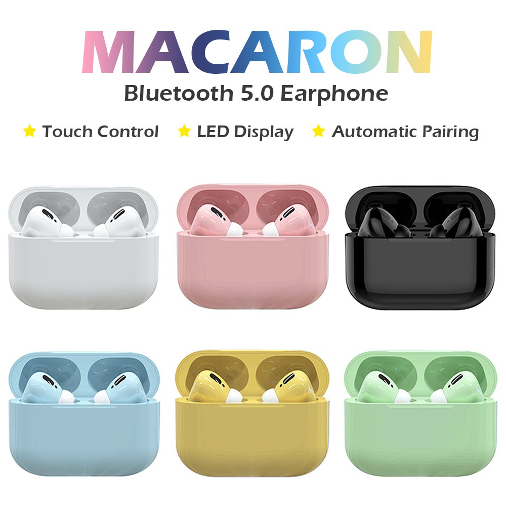 Macaron cheap bluetooth earphone