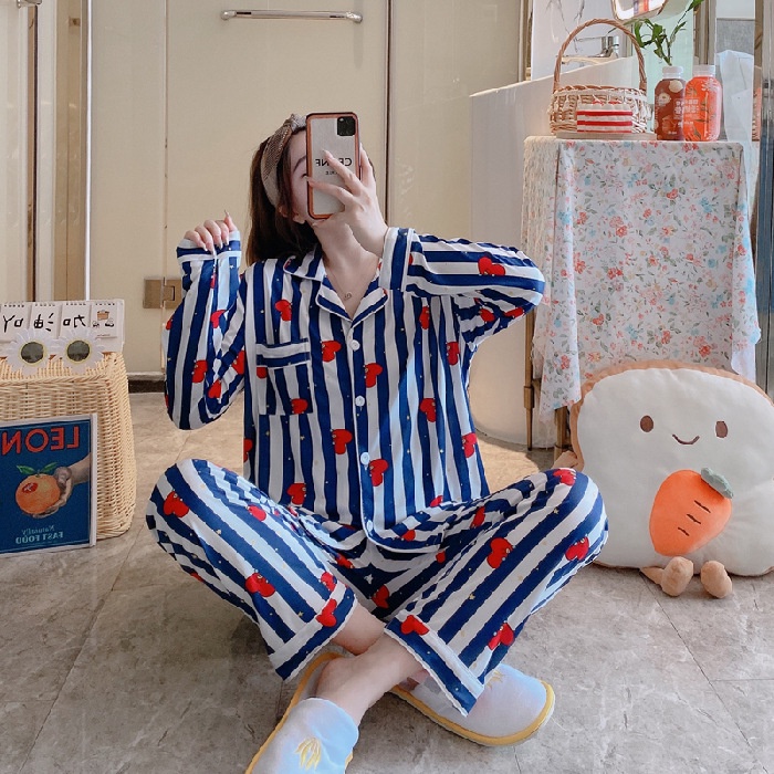 KPOP BT21 Pajamas COOKY TATA CHIMMY RJ Nightwear Long Sleeve Cardigan Home Wear