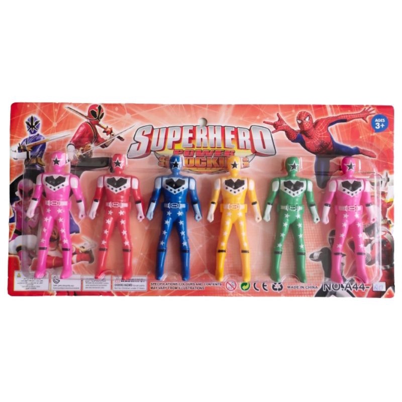 Power Rangers Figure Set Action Figure Super Hero Contents 6 | Shopee ...