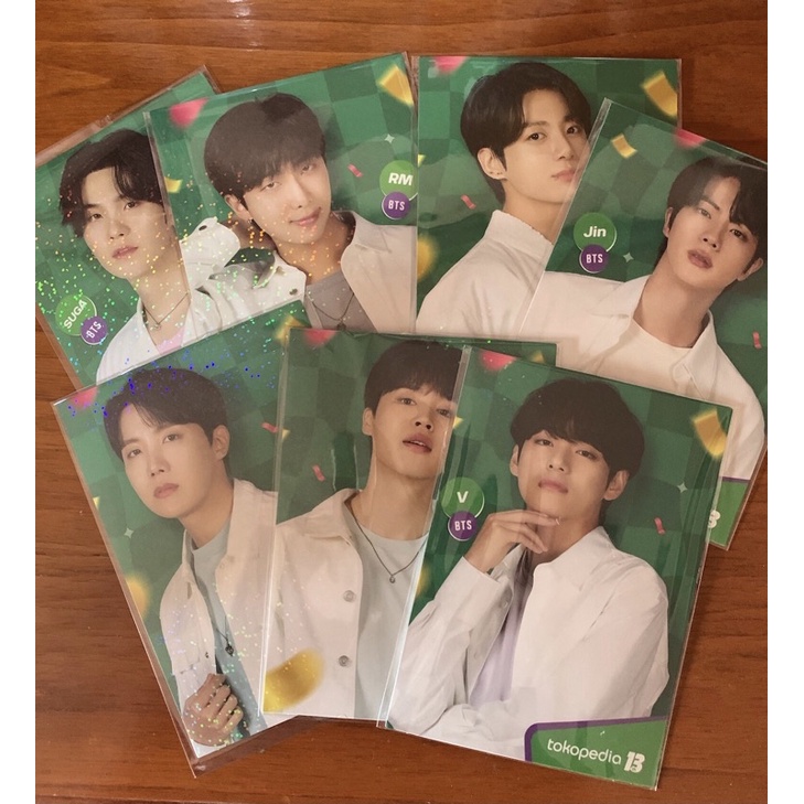 HIJAU Postcard BTS hologram official original green shop photocard pc ...