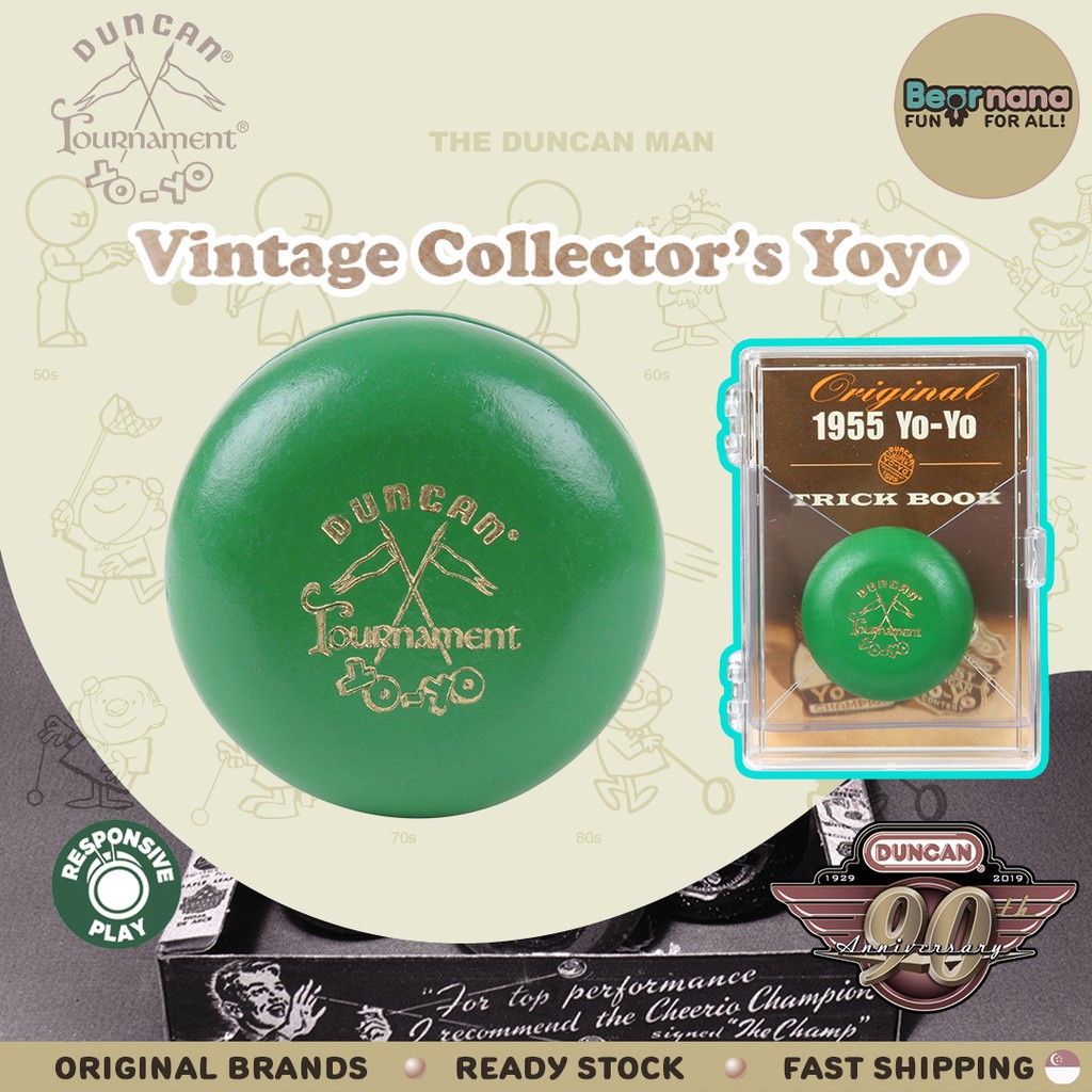 Duncan Classic Wooden Yoyo Crossed Flags Tournament! Duncan Originals