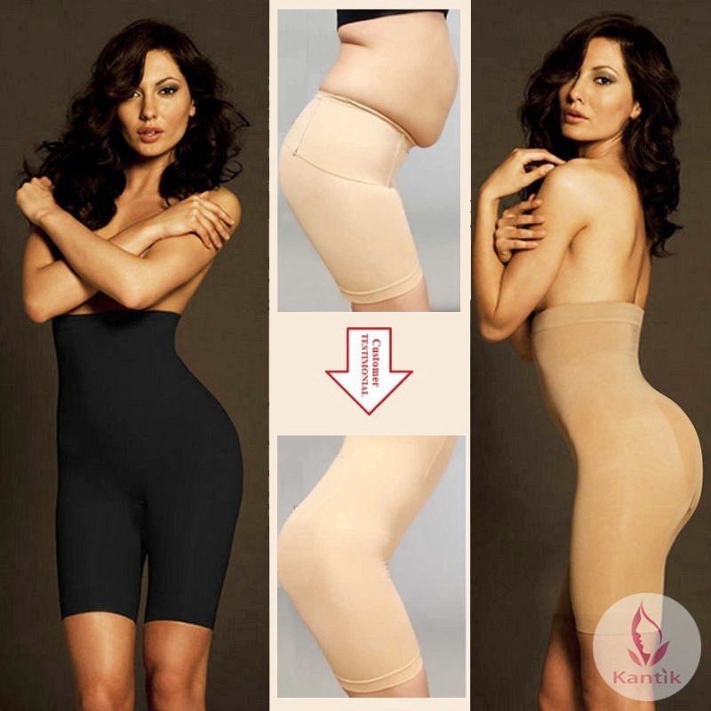 Munafie 2 In 1 Seamless Slim Panty Girdle – Black & Beige