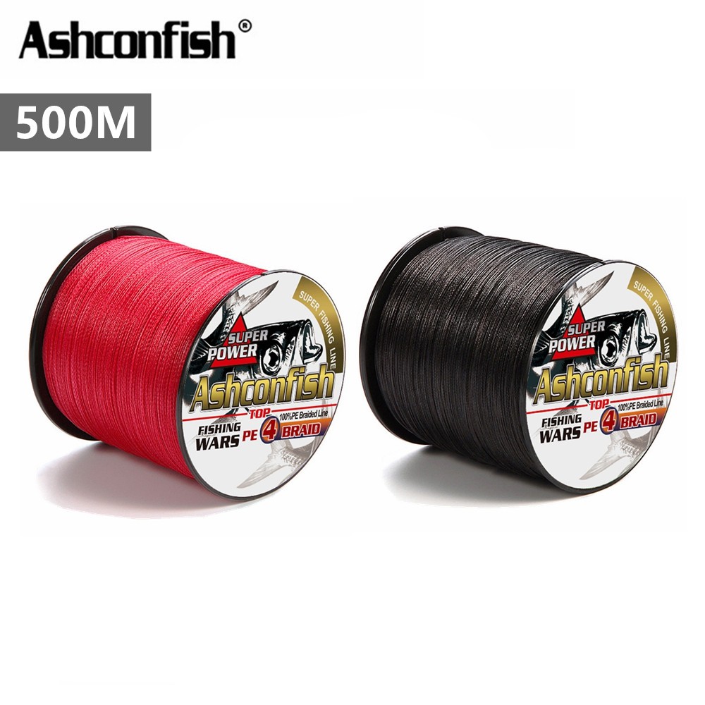 Ashconfish 4 Strands 500M Braided Fishing Line X4 Dyneema PE Line Pamansing  Linya Black Red
