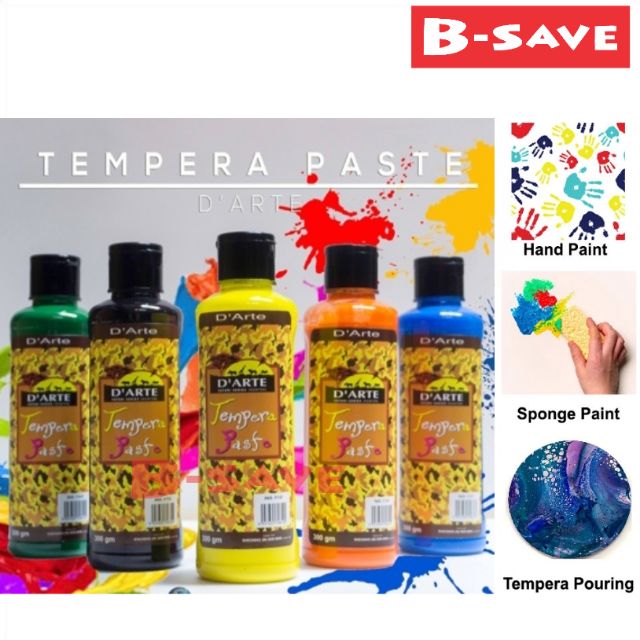 Five Star Tempera Paste/ 400gsm Finger Paint (Instant Water Colour ...