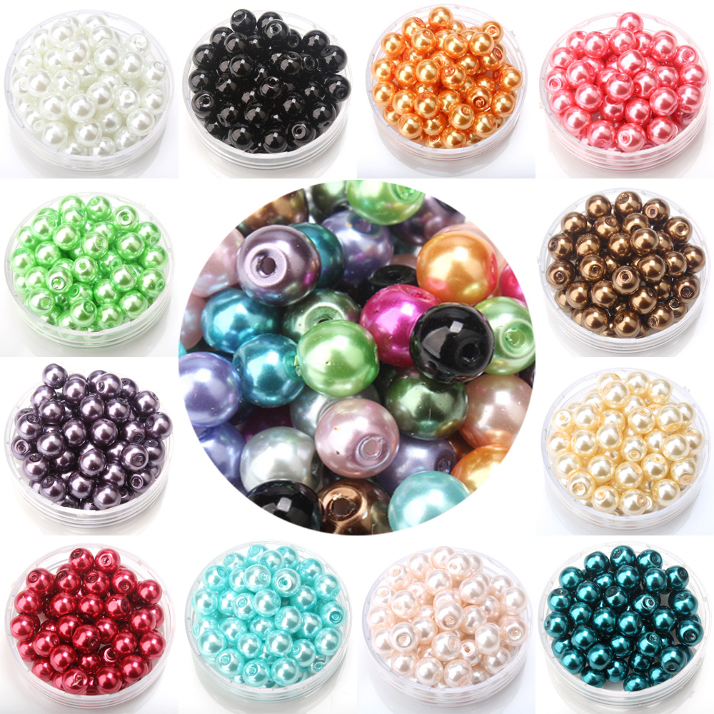 Many Colors ABS Imitation Pearls Round Beads with Holes DIY