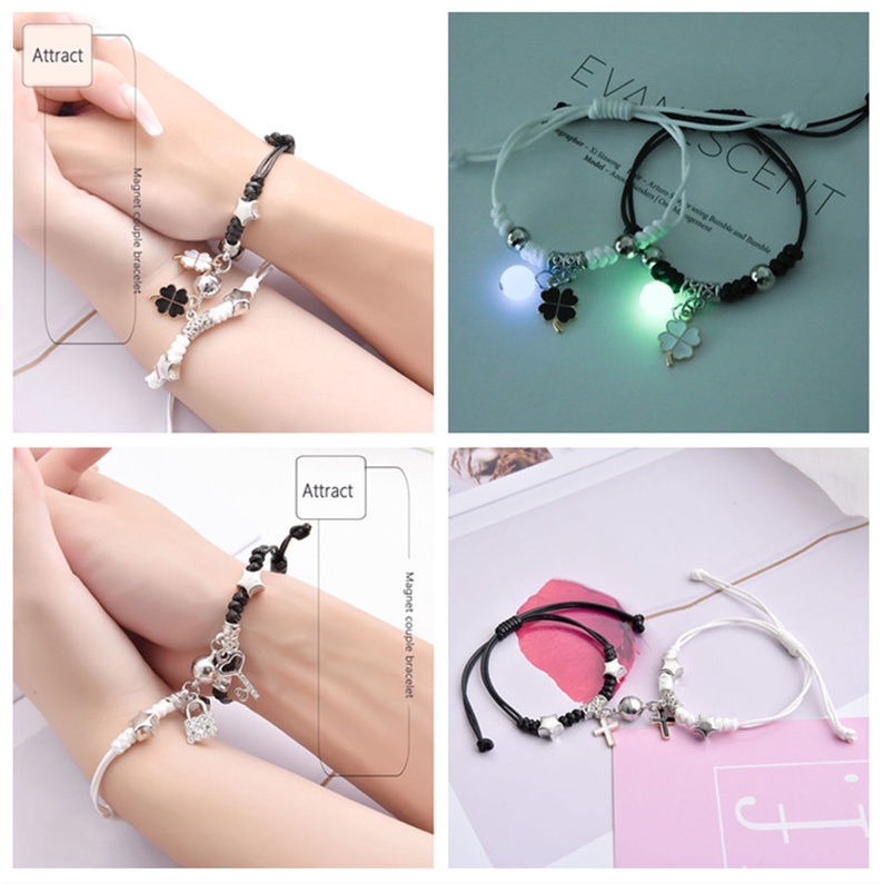 Adjustable couple store bracelets