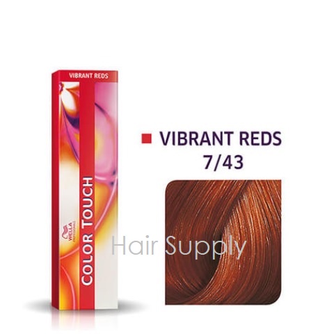 Wella Professionals Color Touch Vibrant Reds 7/43 Medium Blonde/Red ...