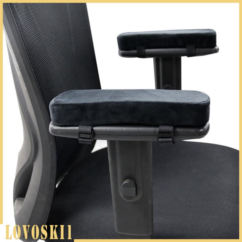 [LOVOSKI1] Set of 2 Memory Foam Soft Chair Arm Pad Covers Stretch
