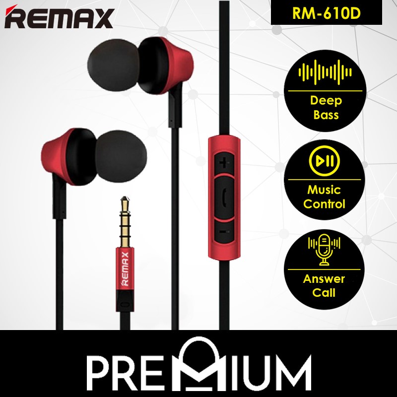 Earphone remax 610d hot sale