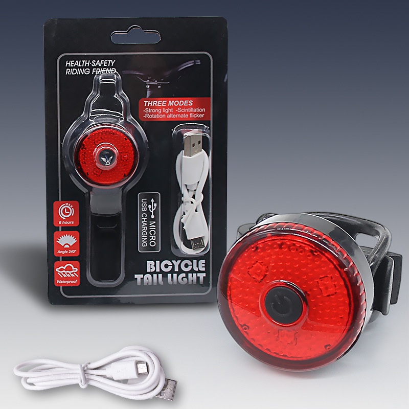 Bike Rear Light 3 LED USB Rechargeable Bike Tail Light Bicycle Safety ...