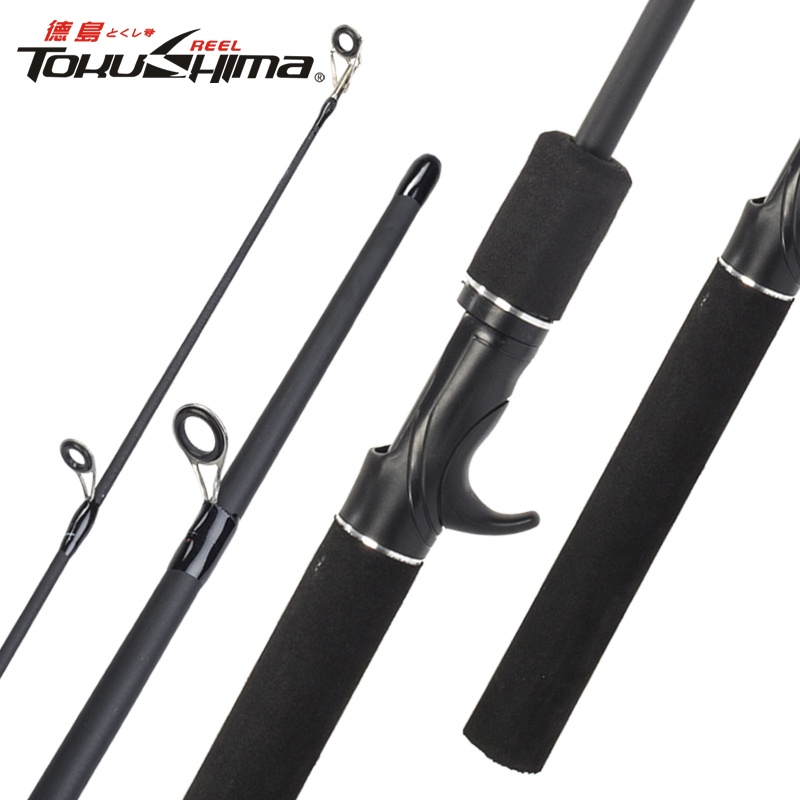 1.6M 1.8M 2.1M Super Strong FRP Jigging Rod Black Ultralight Lure Fishing  Rod Freshwater Saltwater Spinning/Casting Pole