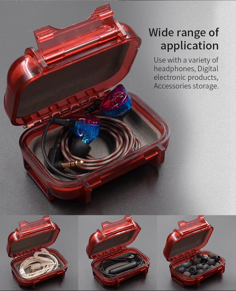 KZ Earphone Hard Case Bag ABS Resin Waterpr Colorful Protective ...