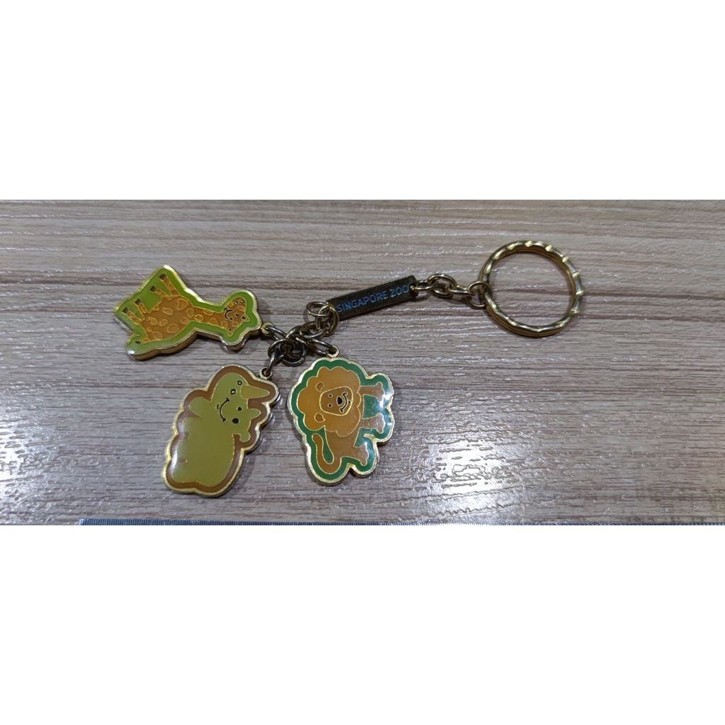 Keychain Merlion/zoo/Products From Singapore Good Stainless Steel (Used