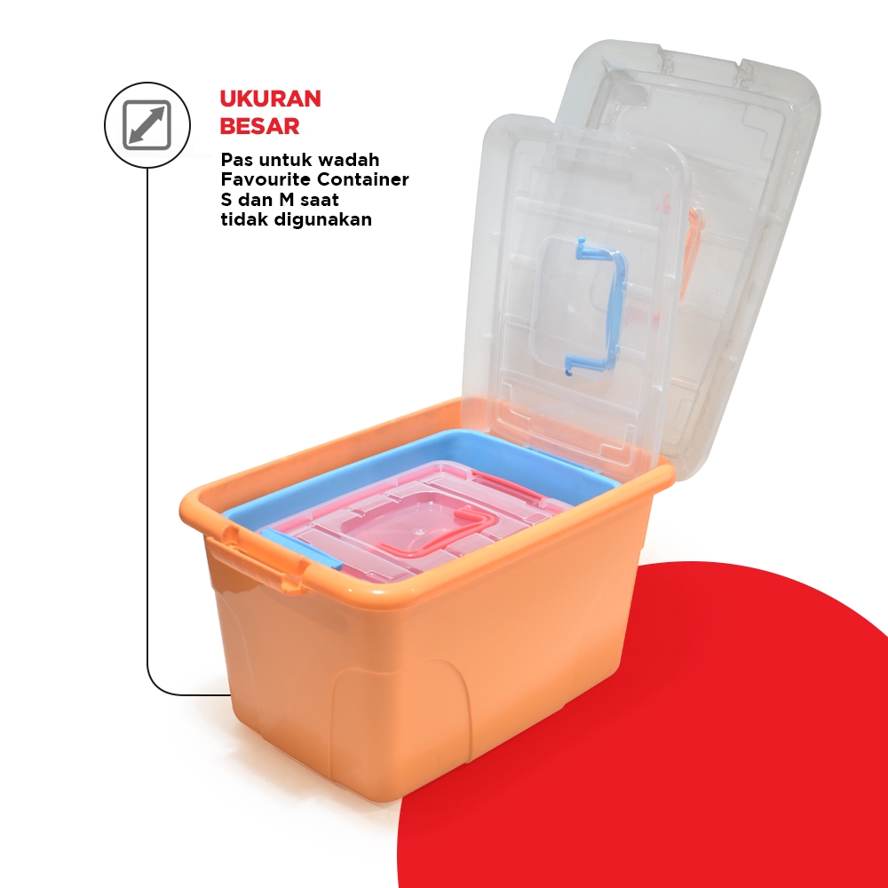 Maspion Kotak Kontainer Plastik Multiguna Favourite Box Large - Gambar 3