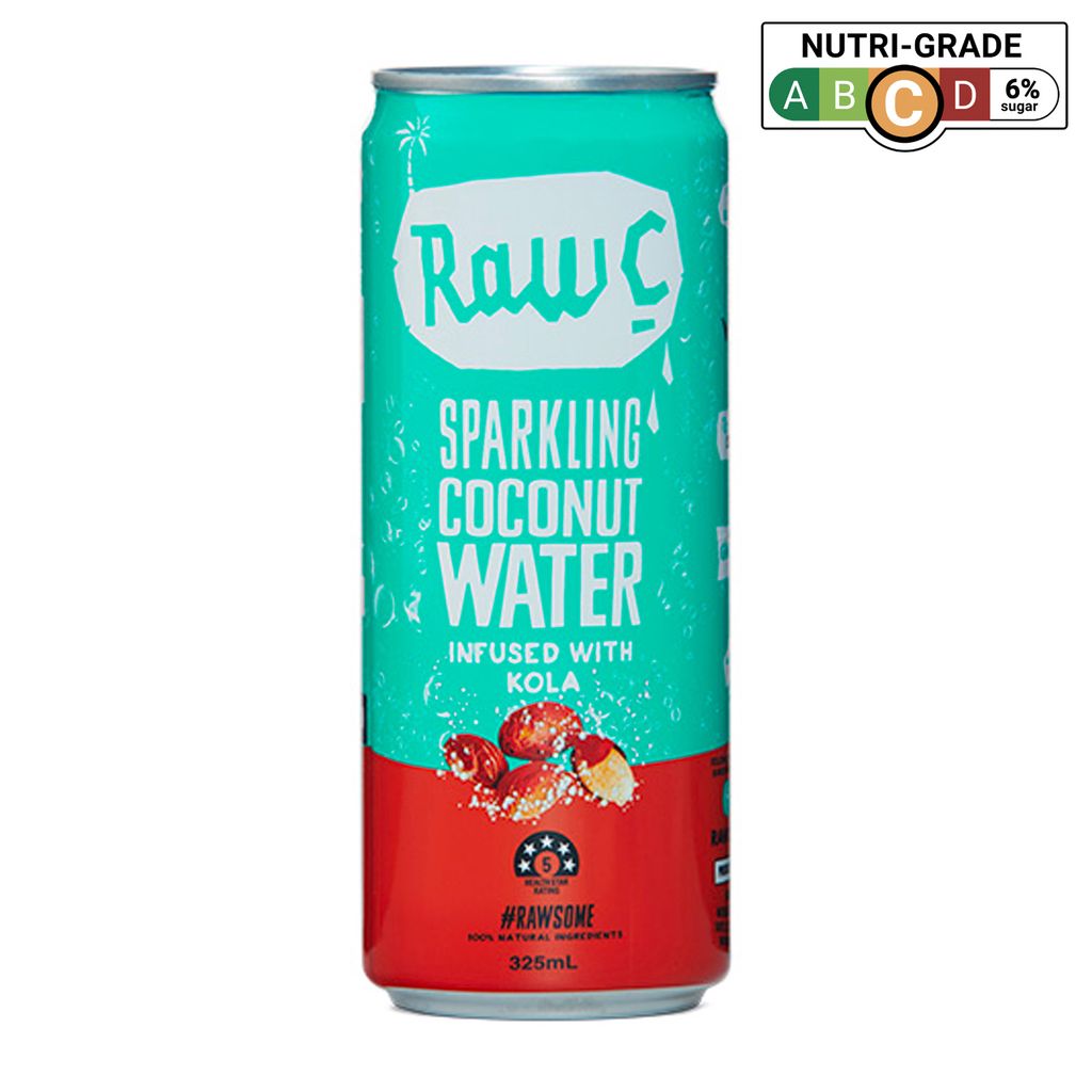 Raw C Sparkling Coconut Water Infused with Kola, 325 ml | Shopee Singapore
