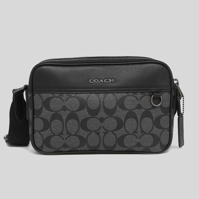 Coach Graham Crossbody In Signature Canvas C4149 Charcoal Black