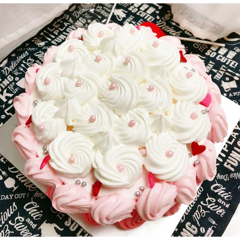 [Gin Thye] Pink Flower Cake 5 inch | 7 inch Strawberry Sponge Cakes ...