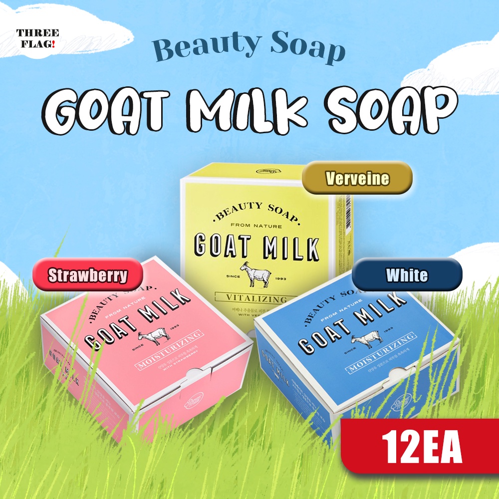 Shower mate Goat Milk Beauty Soap 90g*12ea (VerVeine)