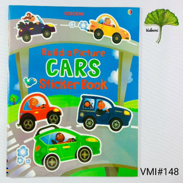 VMI 148 Usborne Build a Picture Cars Sticker Book | Shopee Singapore