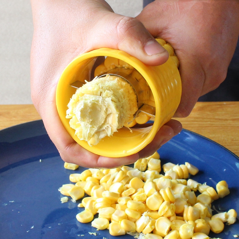 Yellow Corn Plane Peeler / Manual Rotation Cob Thresher / Kitchen ...