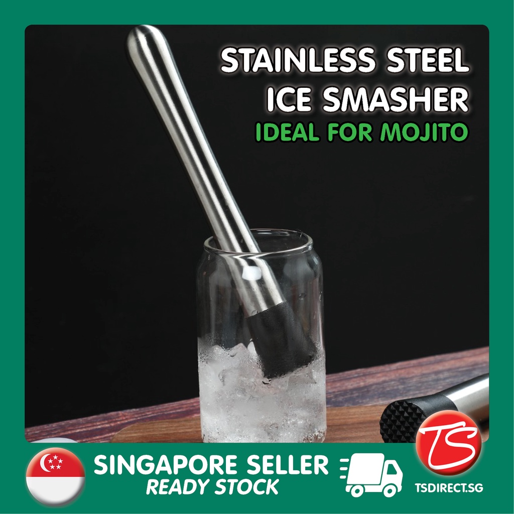 [ SG READY ] Cocktail Muddle Stainless Steel Bar Mixer Crush Crushing Tools Drink Fruit Ice