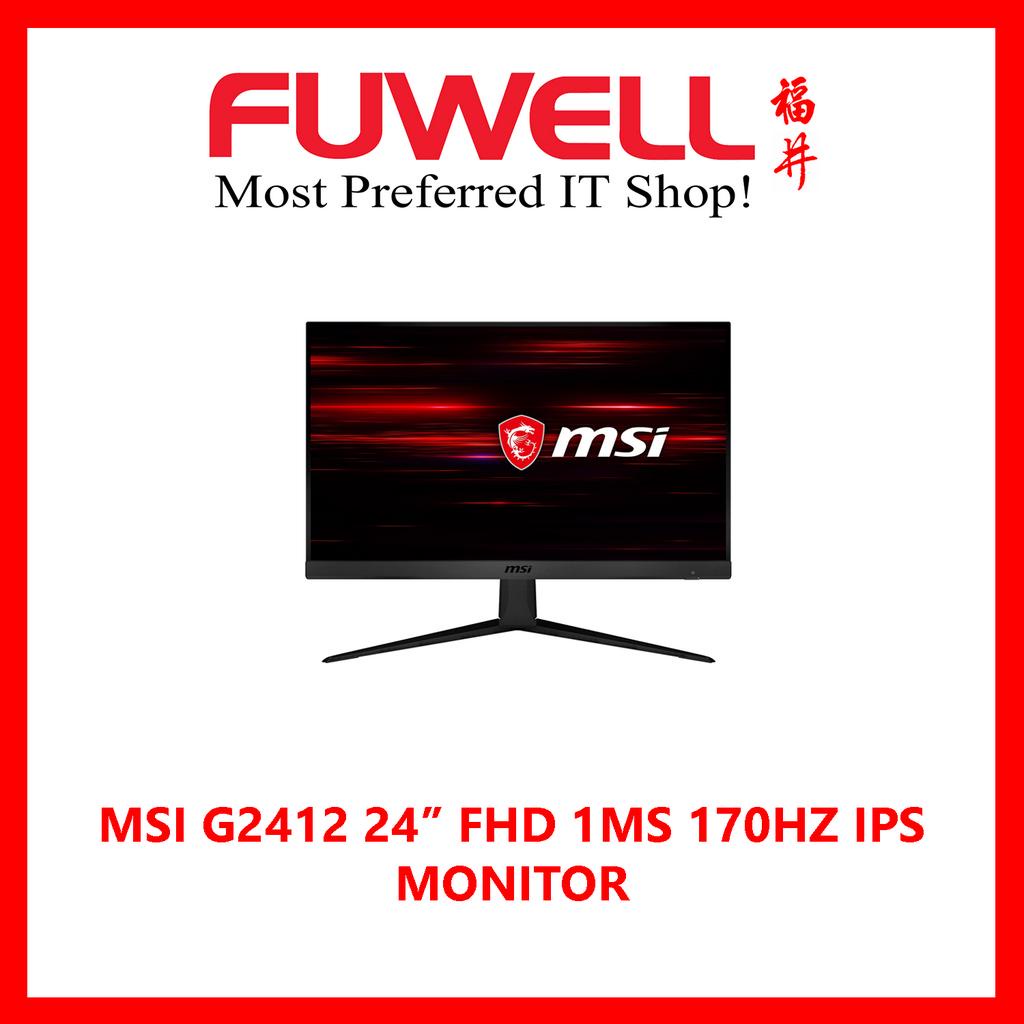 MSI G2412 24'' FHD 1MS 170HZ IPS MONITOR | Shopee Singapore