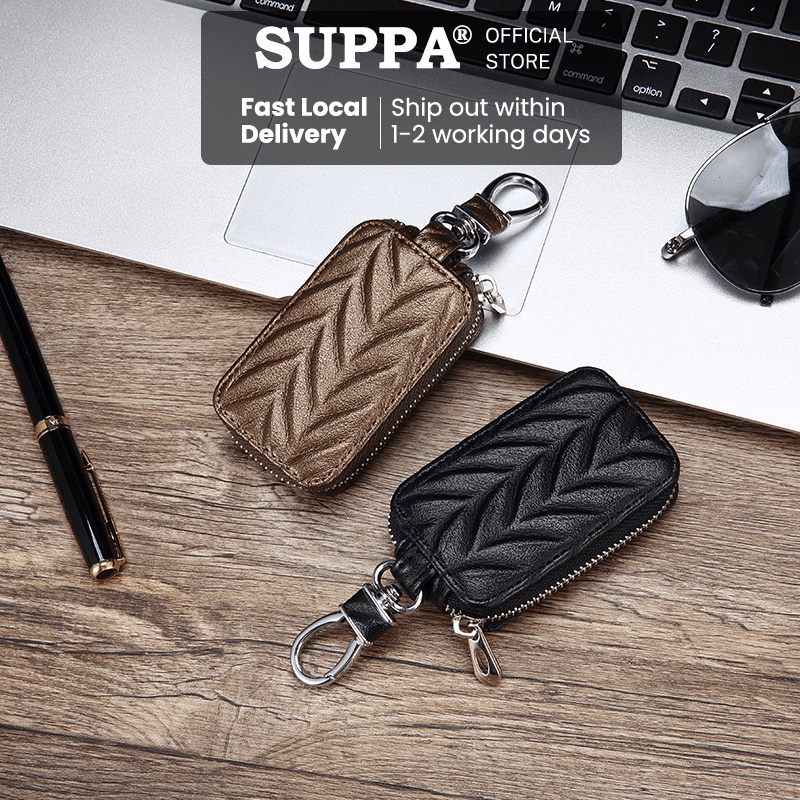 Zipper Car Leather Zipper Keychain