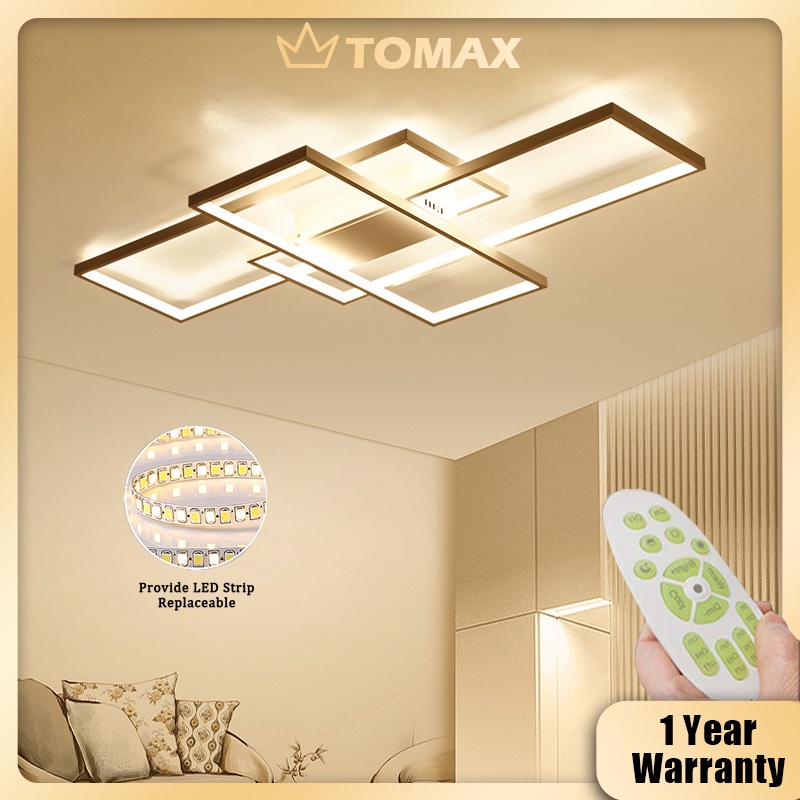 [Remote Dimming] TOMAX 3 Size Rectangle Ceiling Lights For Living Room ...