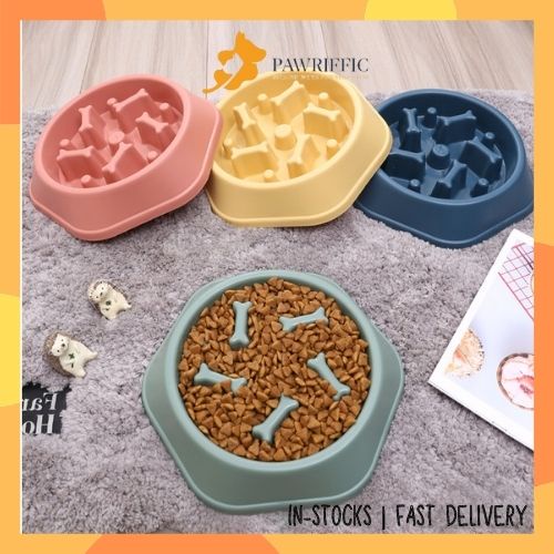 LOCAL STOCKS Pet Dog Cat Slow Feeder Anti Choke Food Bowl S104A Shopee Singapore