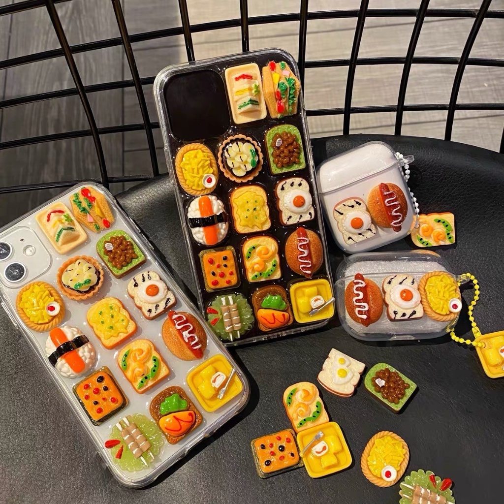 Cute 3D Food Phone Case for iPhone 14 pro max 13 pro 12 11 pro max xs