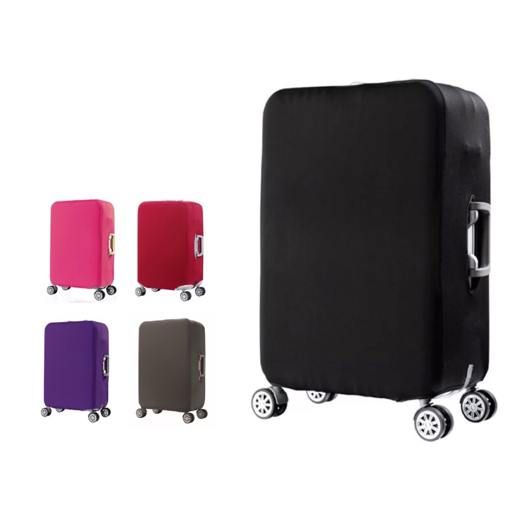 Travel Luggage Cover (zip closure) Elastic Suitcase Protector Plain ...