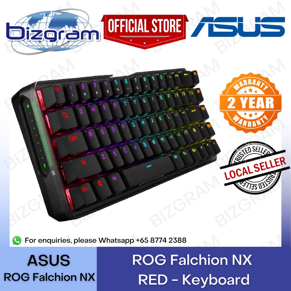 Asus ROG Falchion NX RED Keyboard (2-Year SG Warranty) 90MP01Y6-BKUA00 ...
