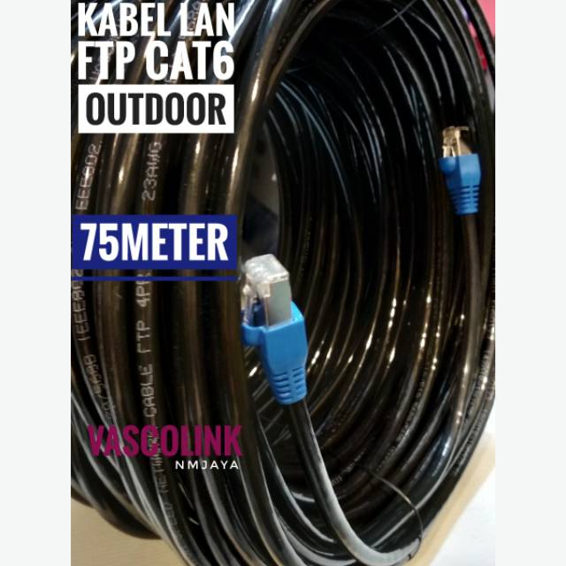 75 Meter Outdoor Lan Cable FTP Cat6 Ready to Use already crimped with ...
