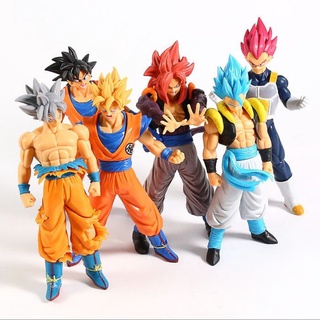 30cm Gk Dragon Ball Z Son Goku Figure Black Hair Super Saiyan Rose