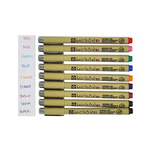 Micron Pigma 6 Pen Set Black