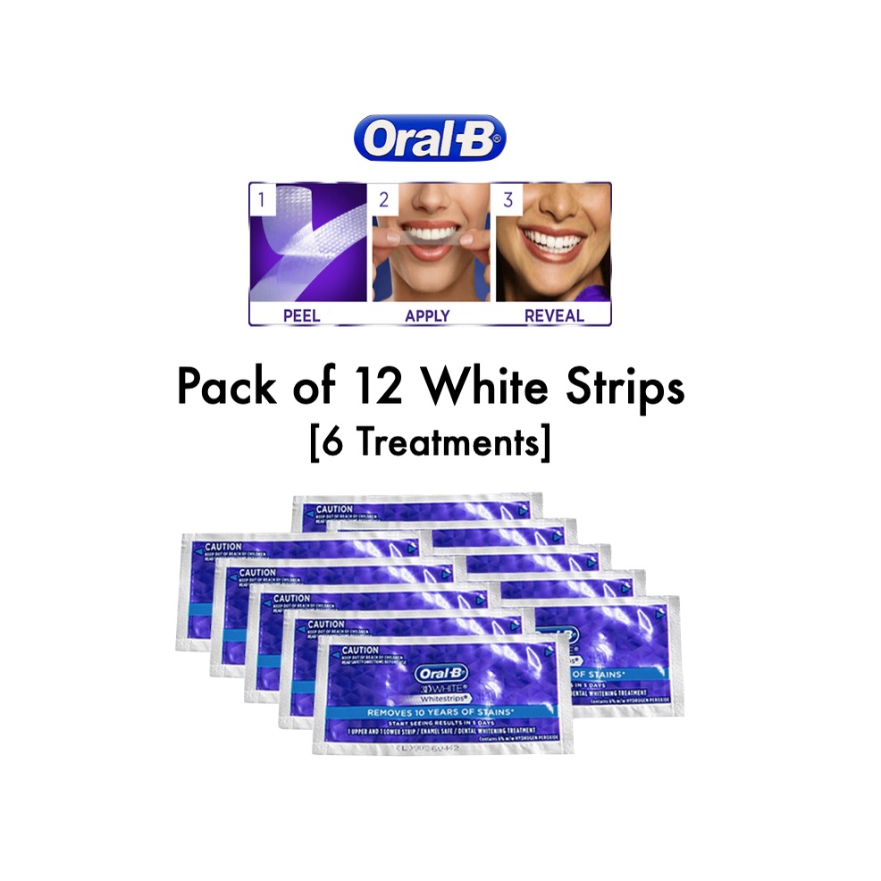 Oral B 3D White Strips Whitening Treatments Dental Care Teeth Whitening ...