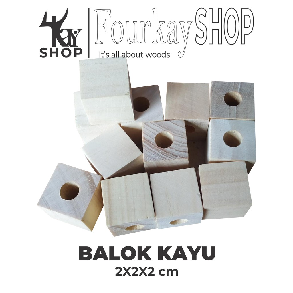 KAYU Wooden Cube Box 2x2x2 cm DIY Cube Block Ronce Box Dice Box Can ...