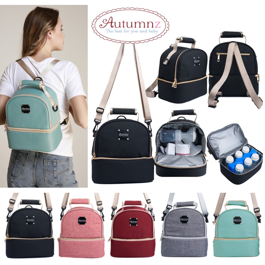 Autumnz Double compartment insulated Cooler bag Breast milk Breast pump