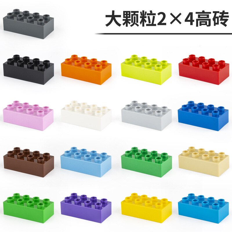Basic Brick 2x4 10pcs lot DIY Classic Education Building Blocks Compatible With Lego Large Bricks plastic Toys For Children Shopee Singapore