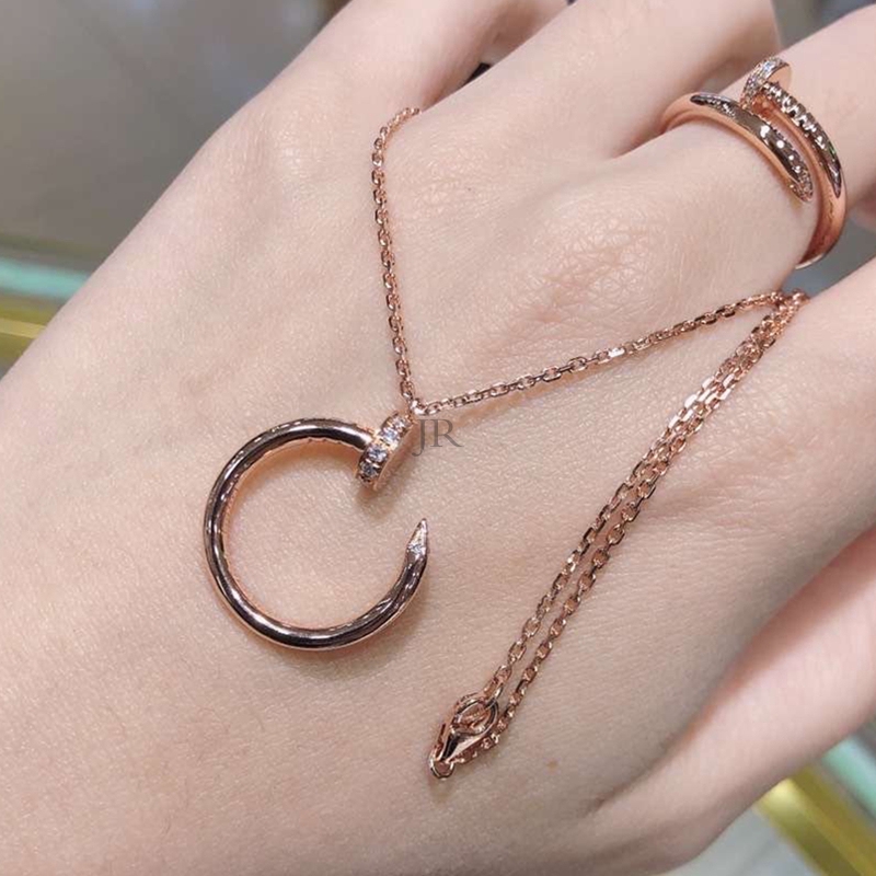 Cartier Juste Un Clou Necklace White Gold Diamonds Pendant Necklace Jewelry Shopee Singapore
