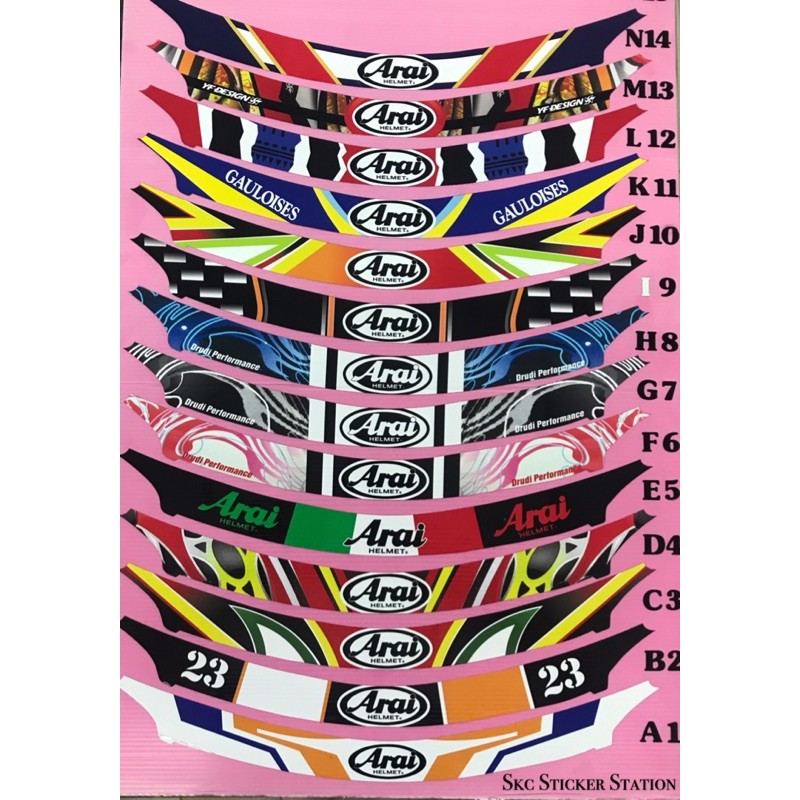 Arai Helmet Visor Sticker Printing & Laminate arai helmet Shopee